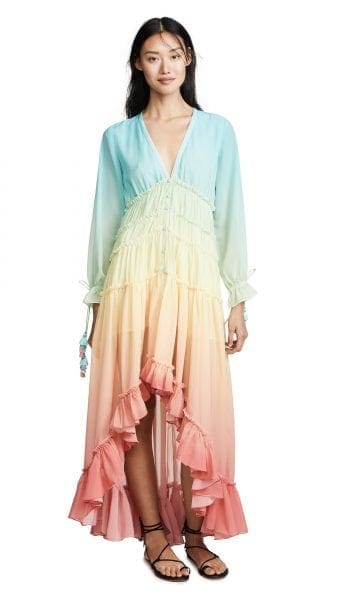 shopbop ROCOCO SAND rainbow dress